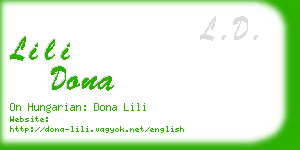 lili dona business card